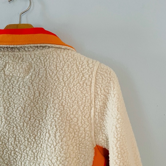 Aritzia Cream and Burgundy Teddy Jacket - Picture 6 of 6